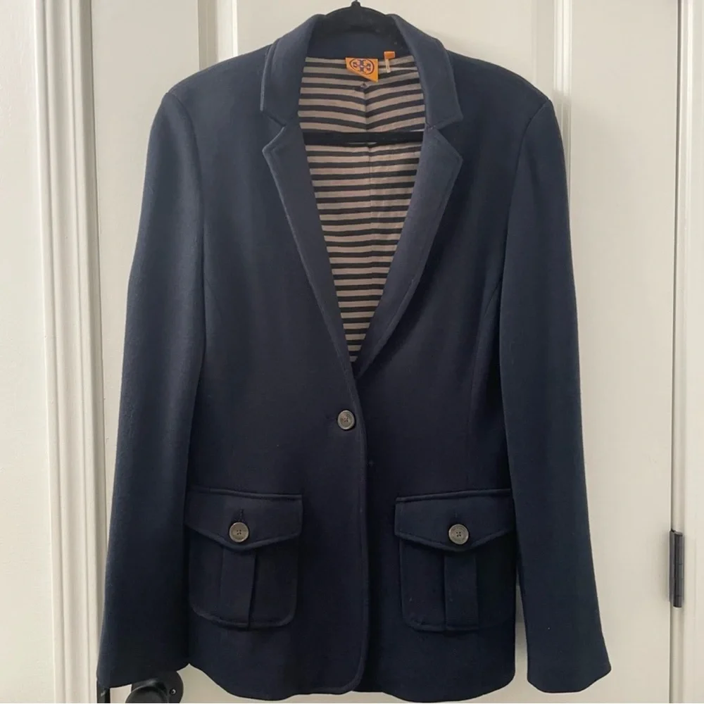 Tory Burch Tailored Blazer – Navy | Classic Luxury Staple